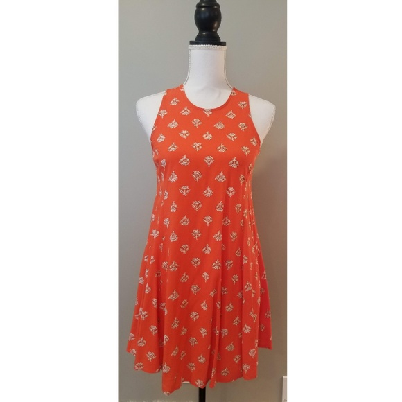 Old Navy Orange Floral Dress - Picture 2 of 9